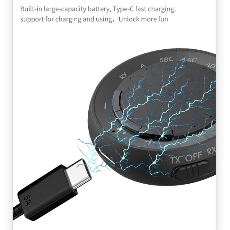 2-in-1 Bluetooth 5.4 Audio Adapter with Qualcomm Chip Low Latency Wireless Transmitter/Receiver for Car/Home(White) by bashfashion