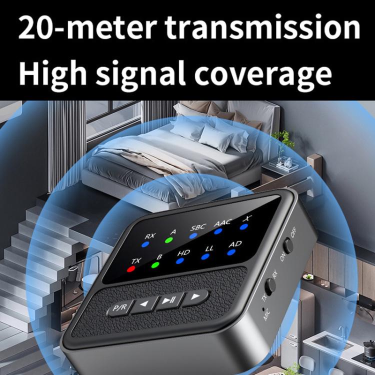 2-in-1 Bluetooth 5.4 Audio Transceiver HiFi Transmitter/Receiver, HD Calls, RCA/3.5mm AUX for Car/Home Stereo by bashfashion