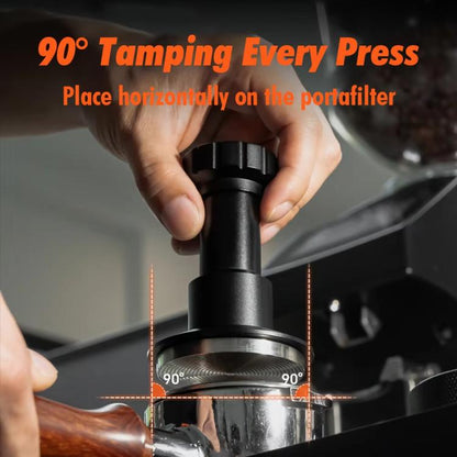 51mm Adjustable Impact Coffee Tamper with Threaded Base Spring-Loaded Espresso Tamper Tool by bashfashion