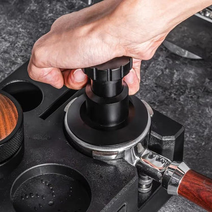 51mm Adjustable Impact Coffee Tamper with Threaded Base Spring-Loaded Espresso Tamper Tool by bashfashion