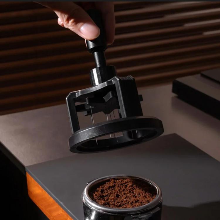 53mm Rotating Magnetic WDT Tool for Espresso Adjustable Height Coffee Needle Distributor Coffee Grounds Fluffing Tool by bashfashion