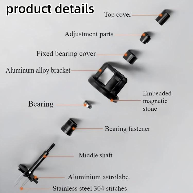 58mm Rotating Magnetic WDT Tool for Espresso Adjustable Height Coffee Needle Distributor Coffee Grounds Fluffing Tool by bashfashion