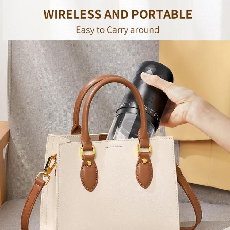 Portable Electric Coffee Grinder with 40 Adjustable Settings Rechargeable USB-C Ceramic Burr Mill(Black) by bashfashion