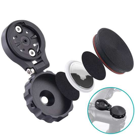 Bicycle Headset Mount For AirTag, Garmin, Wahoo, Bryton, iGPSPORT, Magene, XOSS & More Bike Computer Holder(Black) by bashfashion