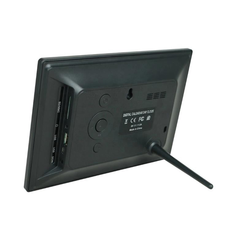 7-inch Digital Frame Calendar Day Clock With 3 Medication Alerts, 5 Custom Alarms, Multi-Language Support UK Plug Black by bashfashion