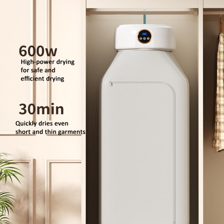 600W Smart Touch Control Foldable Clothes Dryer Portable Laundry Dry Machine with LED Display, Adjustable Temperature & Timer EU Plug by bashfashion