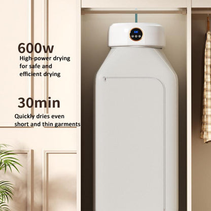 600W Smart Touch Control Foldable Clothes Dryer Portable Laundry Dry Machine with LED Display, Adjustable Temperature & Timer EU Plug by bashfashion