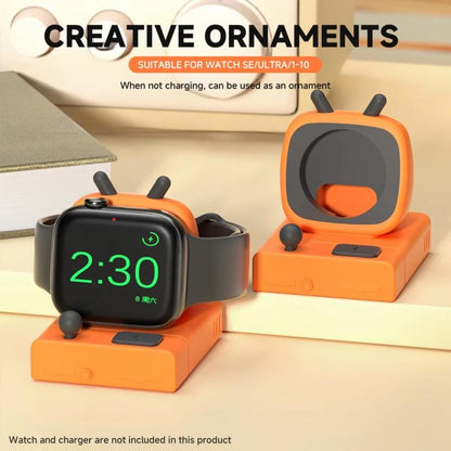 For Apple Watch Desktop Stand Silicone Base, Without Charger(Orange) by bashfashion