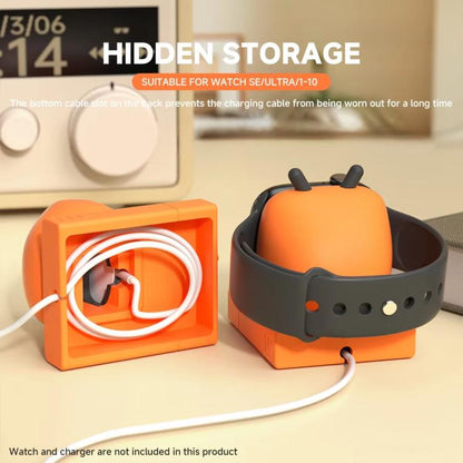 For Apple Watch Desktop Stand Silicone Base, Without Charger(Light Gray) by bashfashion