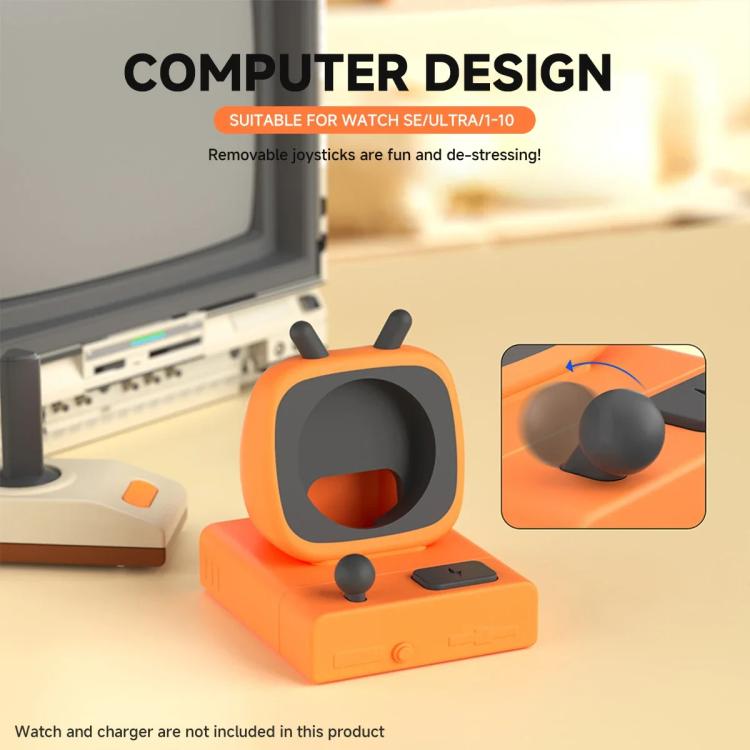 For Apple Watch Desktop Stand Silicone Base, Without Charger(Orange) by bashfashion