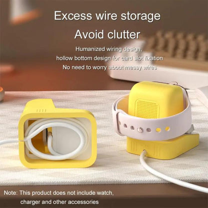 For Apple Watch Typewriter Style Stand Wireless Charging Silicone Base(Purple) by bashfashion