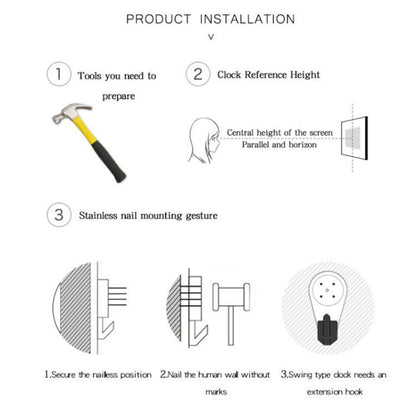 11 inch 3D Visual Living Room Decorative Wall Clock(APC134) by bashfashion