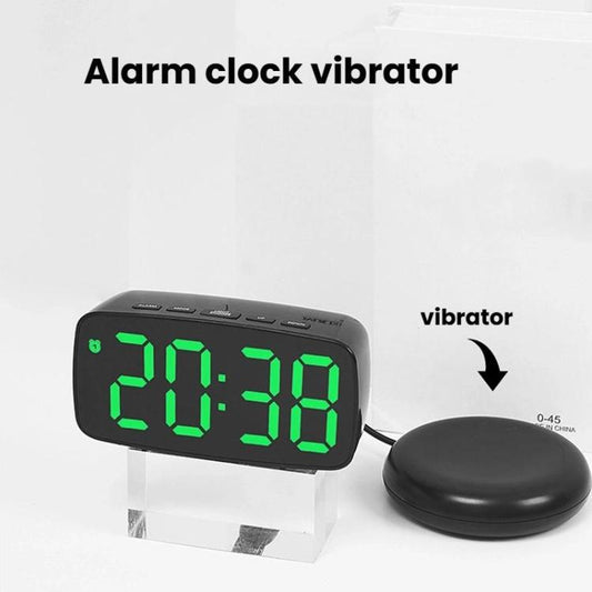 LED Electronic Alarm Clock Bedside Vibrator Clock, Color: Black Shell Green Light by bashfashion