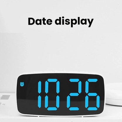 LED Electronic Alarm Clock Bedside Vibrator Clock, Color: Black Shell White Light by bashfashion