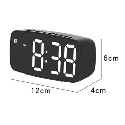 LED Electronic Alarm Clock Bedside Vibrator Clock, Color: White Shell Blue Light by bashfashion