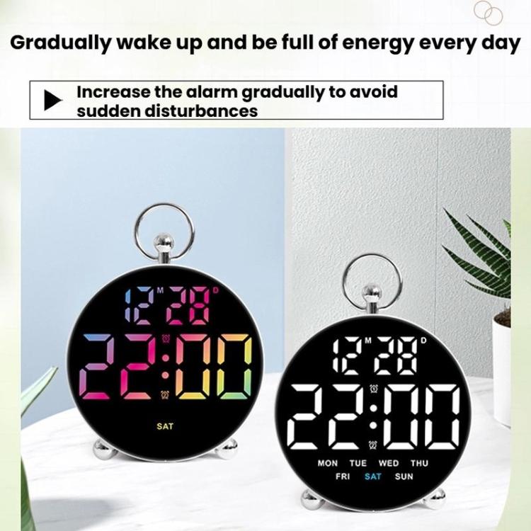 LED Multi-Function Digital Clock Student Desktop Digital Timepiece Plug-in Alarm Clock(Green) by bashfashion