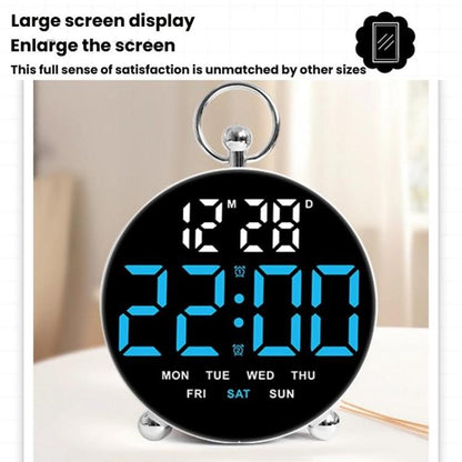 LED Multi-Function Digital Clock Student Desktop Digital Timepiece Plug-in Alarm Clock(White) by bashfashion