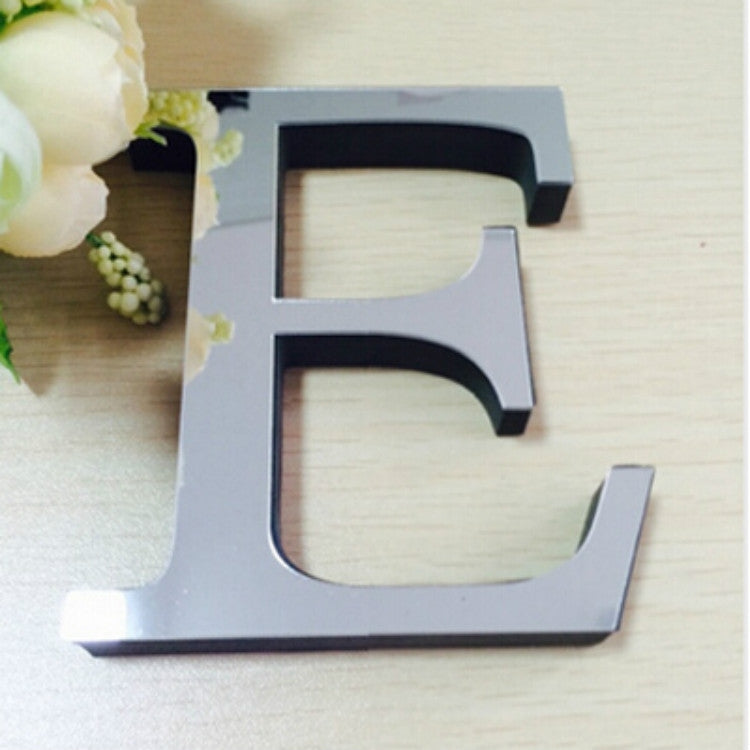 2 PCS Home Decoration Creative Personality English Letters Acrylic Mirror 3D DIY Wall Stickers(E) by bashfashion