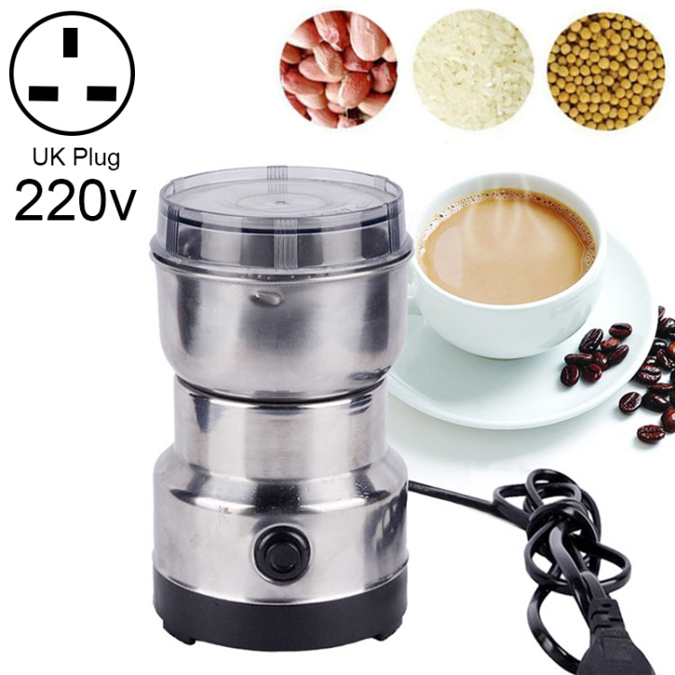 Multi-functional Coffee Grinder Stainless Electric Bean Grinder Herbal Medicine Grinding Machine, UK Plug by bashfashion