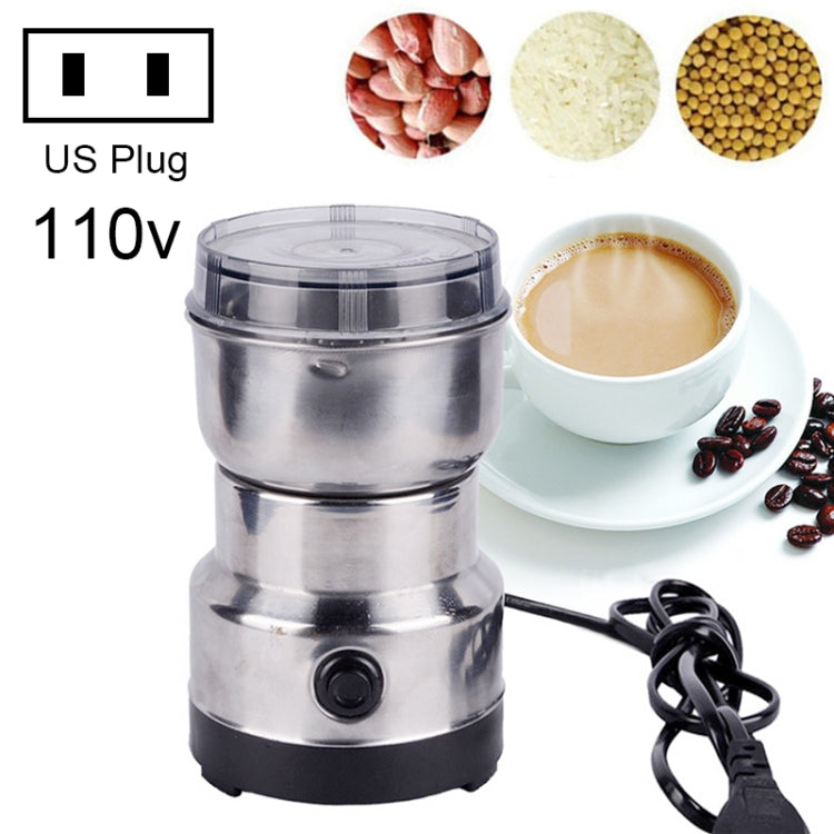Multi-functional Coffee Grinder Stainless Electric Bean Grinder Herbal Medicine Grinding Machine, US Plug by bashfashion