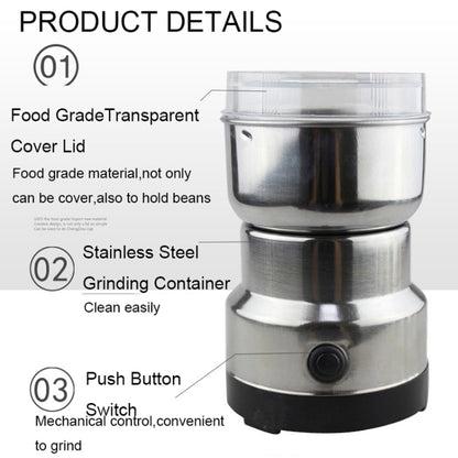 Multi-functional Coffee Grinder Stainless Electric Bean Grinder Herbal Medicine Grinding Machine, US Plug by bashfashion