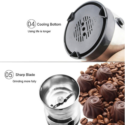 Multi-functional Coffee Grinder Stainless Electric Bean Grinder Herbal Medicine Grinding Machine, US Plug by bashfashion