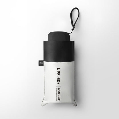 Mini Portable Umbrella Rain Women Windproof Durable 5 Folding Sun Umbrellas(White) by bashfashion