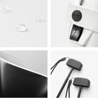 Mini Portable Umbrella Rain Women Windproof Durable 5 Folding Sun Umbrellas(White) by bashfashion