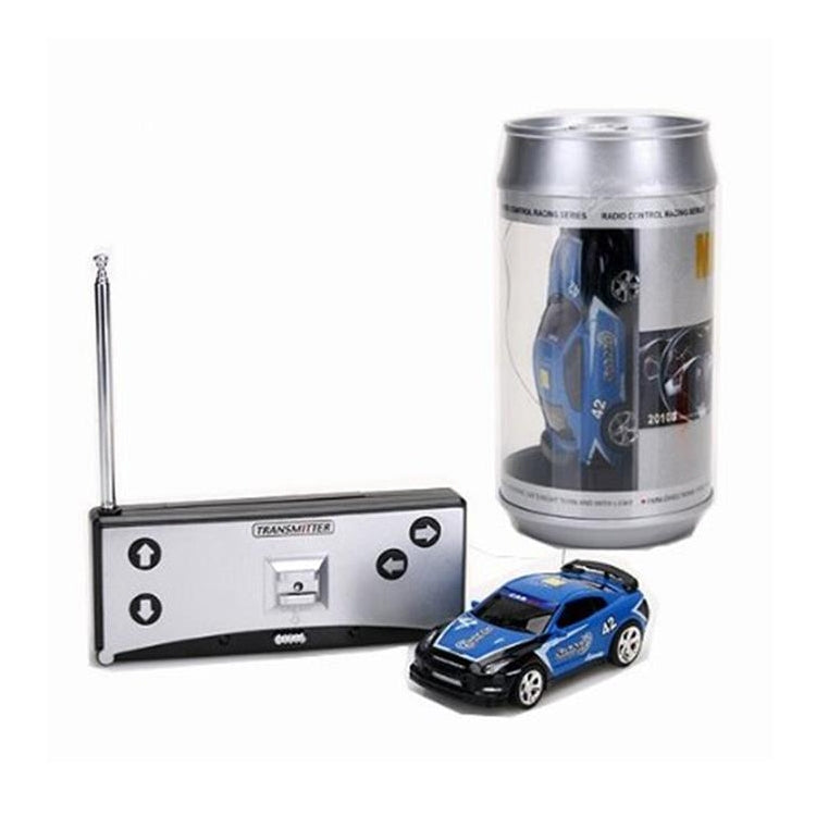 Coke Can Mini RC Car Radio Remote Control Micro Racing Car(Blue) by bashfashion