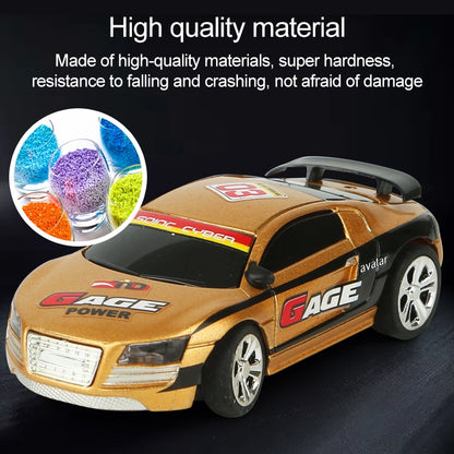 Coke Can Mini RC Car Radio Remote Control Micro Racing Car(Blue) by bashfashion