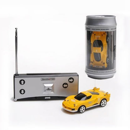 Coke Can Mini RC Car Radio Remote Control Micro Racing Car(Yellow) by bashfashion