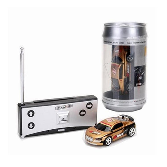 Coke Can Mini RC Car Radio Remote Control Micro Racing Car(Gold) by bashfashion