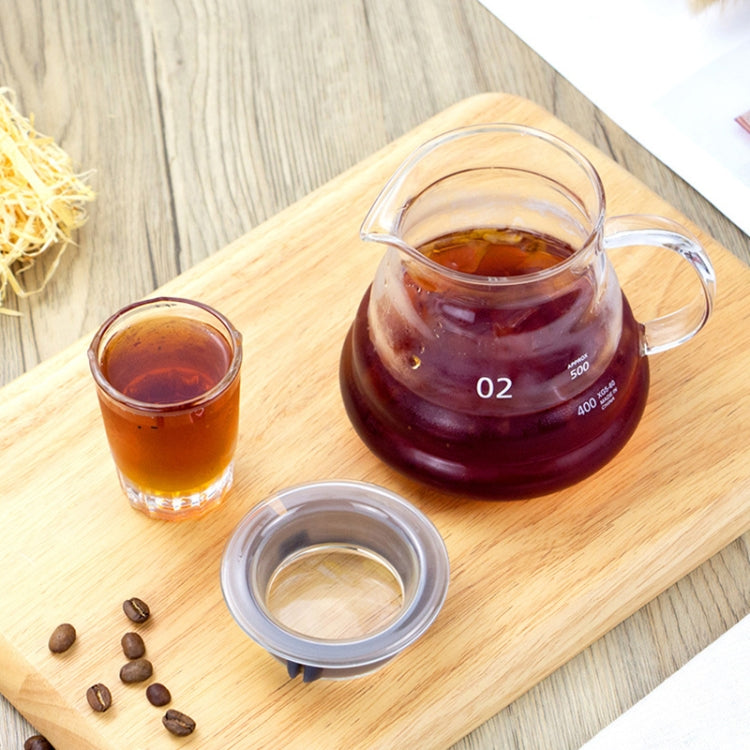 Heat-resistant Hand-made Coffee Glass Pot Cloud Coffee Sharing Pot, Specification:600ml Glass Pot by bashfashion