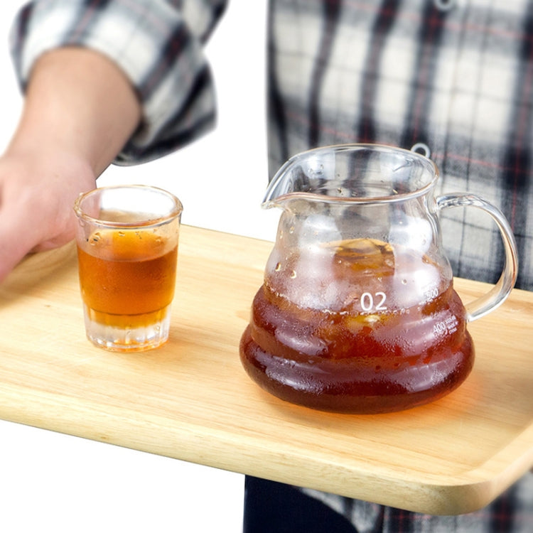 Heat-resistant Hand-made Coffee Glass Pot Cloud Coffee Sharing Pot, Specification:600ml Glass Pot by bashfashion