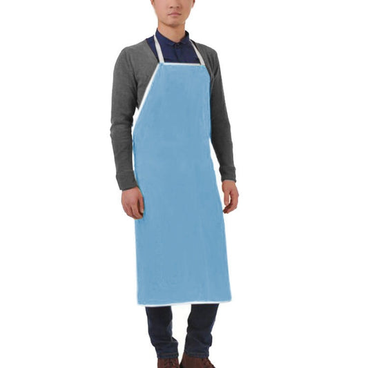 Full Leather Electric Welding Apron High Temperature Fireproof Star Splash Protective Clothing(Blue) by bashfashion