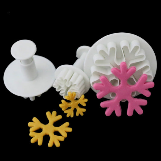 6 PCS Snowflake Spring Mould Fondant Cake Tool Biscuit Embossing Printing Mould DIY Baking Tools by bashfashion