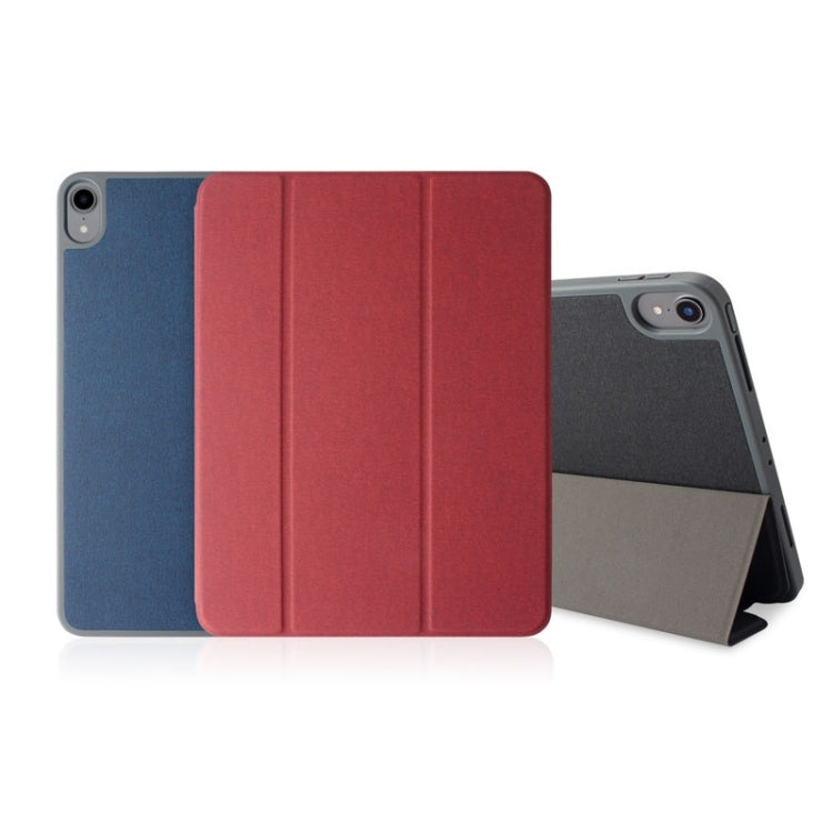 Mutural Exquisite Series Cloth Texture PU+TPU Leather Case for iPad Pro 12.9 inch (2018), with 3-Fold Holder & Pen Slot & Sleep & Wake-up Function by Mutural