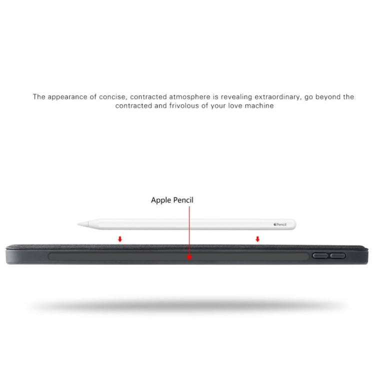 Mutural Exquisite Series Cloth Texture PU+TPU Leather Case for iPad Pro 12.9 inch (2018), with 3-Fold Holder & Pen Slot & Sleep & Wake-up Function by Mutural