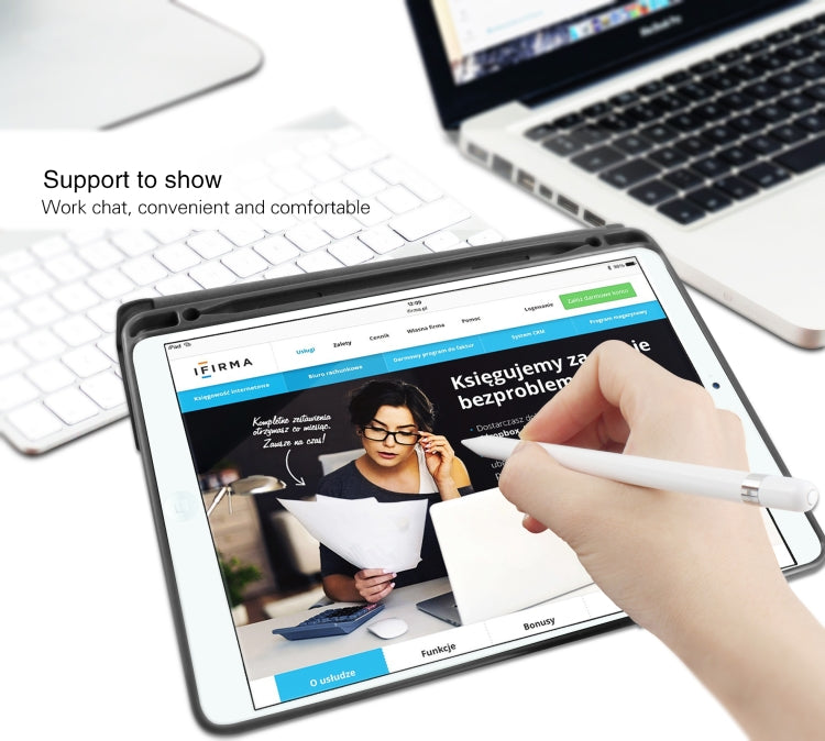 Mutural Exquisite Series Cloth Texture PU+TPU Leather Case for iPad Pro 10.5 inch, with 3-Fold Holder & Pen Slot & Sleep & Wake-up Function(Black) by Mutural